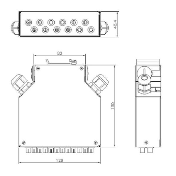 Din Rail FTTX Fiber Terminal Box 6 Port SC Duplex Optical Junction Box