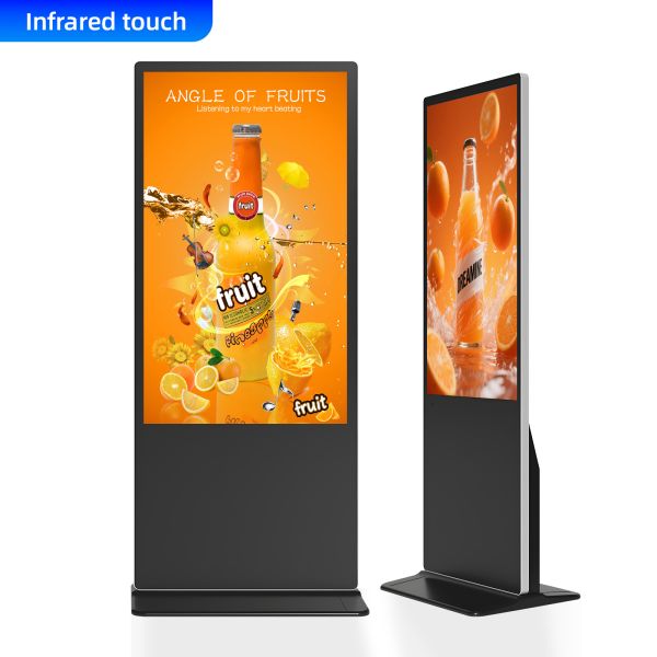 IR Touch LCD Interactive Touch Screen Digital Signage 65" Floor Standing Android 11