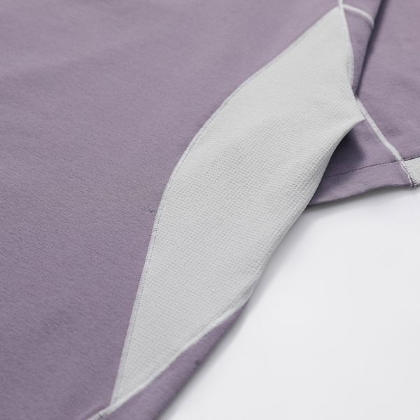 Men's Raglan Sleeve Color Block T-shirt Fine Stripe Polyester Quick Dry Antibacterial Outdoor Short Sleeve Custom OEM