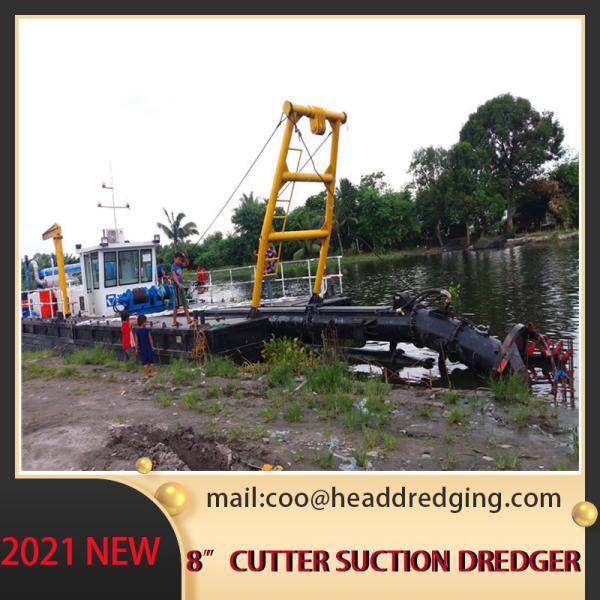 Sand Gold Cutter Suction Dredger Discharge Distance 700m 8 Inch