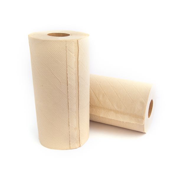 High quality Standard size Unbleached eco pulp paper roll disposable kitchen towel paper