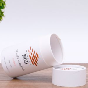 Custom Printed Eco Friendly Candle Cardboard Cylinder Recycled Round Paper Boxes