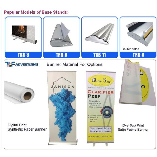 Conference Event Roll Up Banner Display Double Side Non Toxic Material Smooth Surface