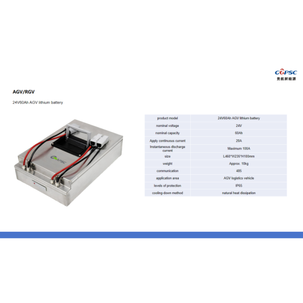 24V60Ah AGV logistics vehicle lithium battery