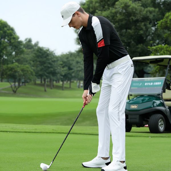 Custom Men Long Sleeve Golf T-Shirt Quick Dry Stretch Performance Athletic Tee Custom Logo OEM