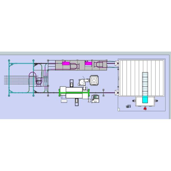 Powder Coating Line Combining Automatic Electrostatic Spraying and Manual Touch Up Stations for Coating on Aluminum Profiles