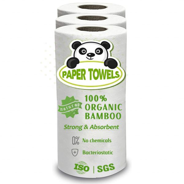 High quality Standard size Unbleached eco pulp paper roll disposable kitchen towel paper