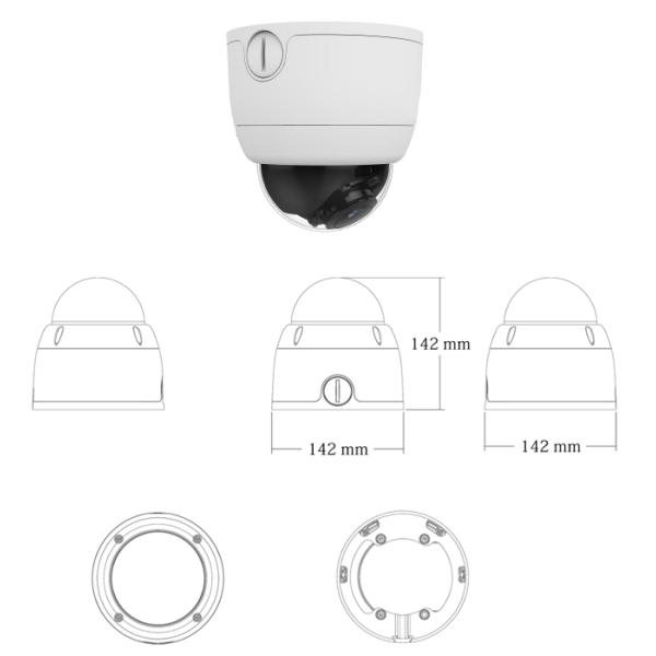 5x Rotating Exterior Dome Security Camera With Zoom Auto Focus Smart IR