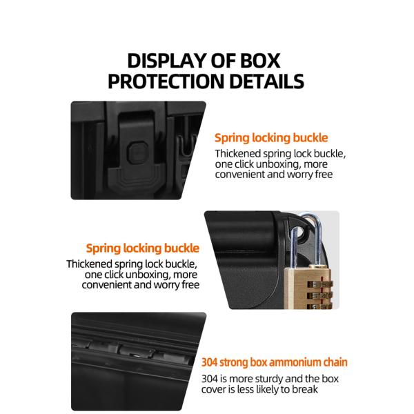 Heavy Duty Portable Tool Box with 304 Reinforcement and Temperature Resistance for Professional Use