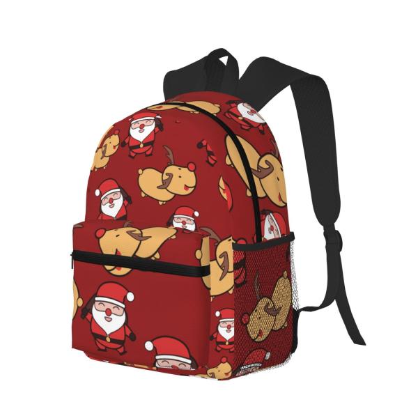 Customized Christmas Gift Kids Backpack 600D Polyster Capacity 20-37 Litre School Bag