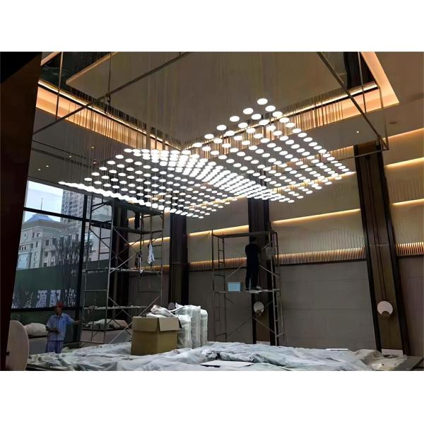 Modern LED Crystal Wave Large Foyer Chandelier Light Custom OEM ODM