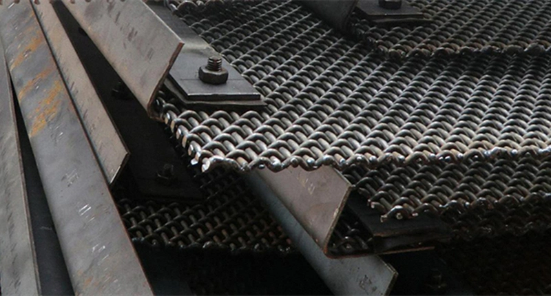 High Tensile 65 Mn Quarry Rock Crusher Crimped Wire Woven Screen Mesh for Vibrating