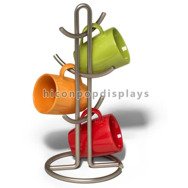 Simple Hanging Retail Display Fixtures 5 Tier 25 Prong Wire Counter Display Rack