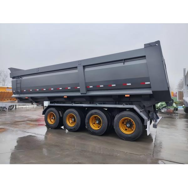 4 Axle 60 ton transport coal ore sand bauxite manganese marble rock steel building material end dump back Tipper Semi Trailer