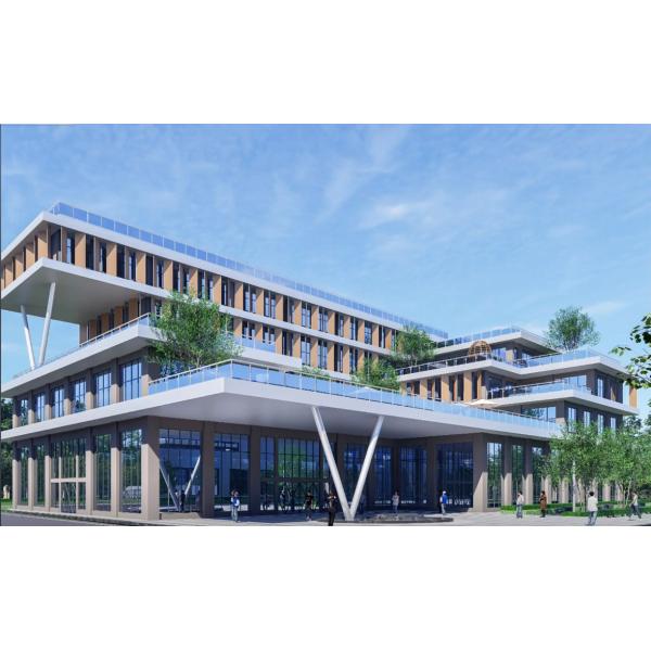 Prefabricated Steel Structure Office Building Lightweight For Industrial / Commercial