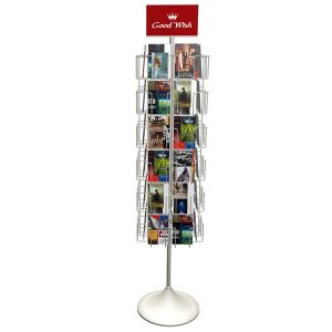 Custom Logo Printing Height 1650mm Rotating Display Rack TUV Approval