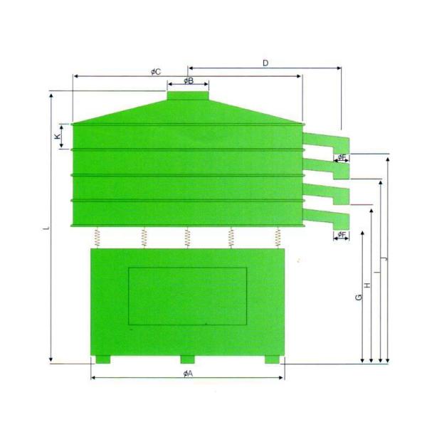 Large Capacity Powerful Rotary Vibrating Screen For Screening Fine Nickel Alloy Powder