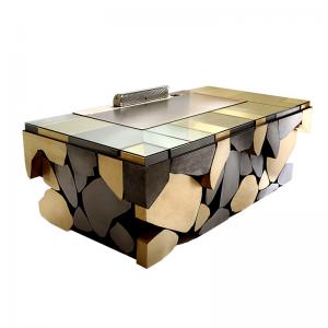 China Rectangle Customized Hibachi Grill Table Exhaust Ventilation System on sale