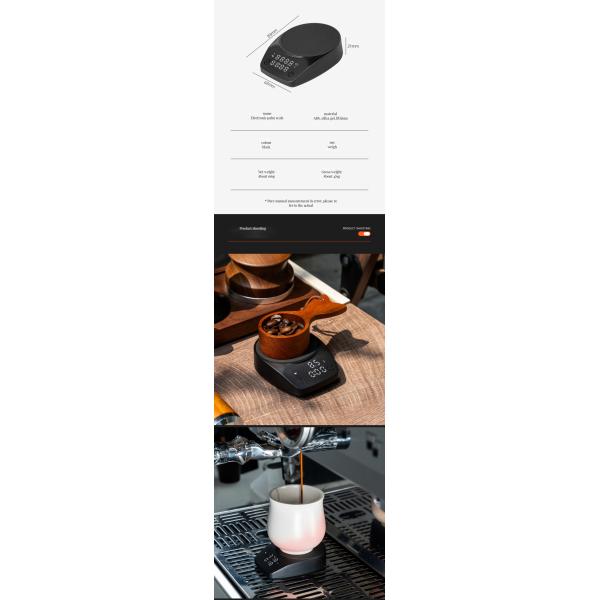 Kitchen and Barista ABS Shell Digital Espresso Scale with Timer Type-C Charging Stocked