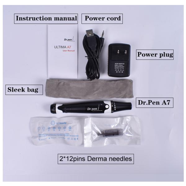 Black Permanent Makeup Machine Kit Dr. Pen Ultima A7 Derma Rechargeable Replacement Needles Cartridges