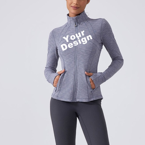 OEM ODM Sculpt Naked Feeling Workout Jacket, Customizable Quick Dry Long Sleeve Fitness Jacket For Women