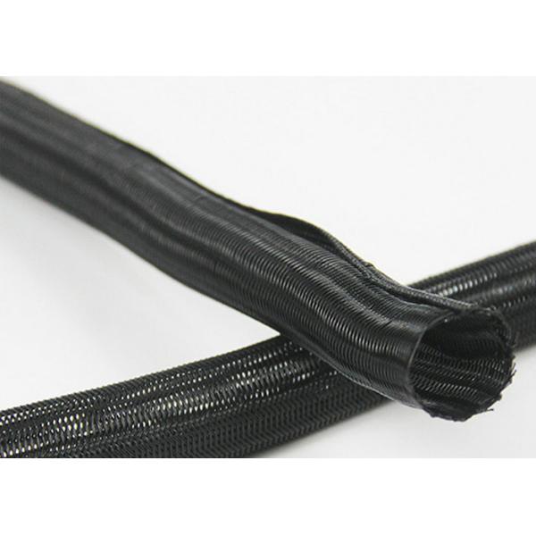 Durable Lightweight Self Wrapping Split Braided Sleeving Polyester Pet Insulation