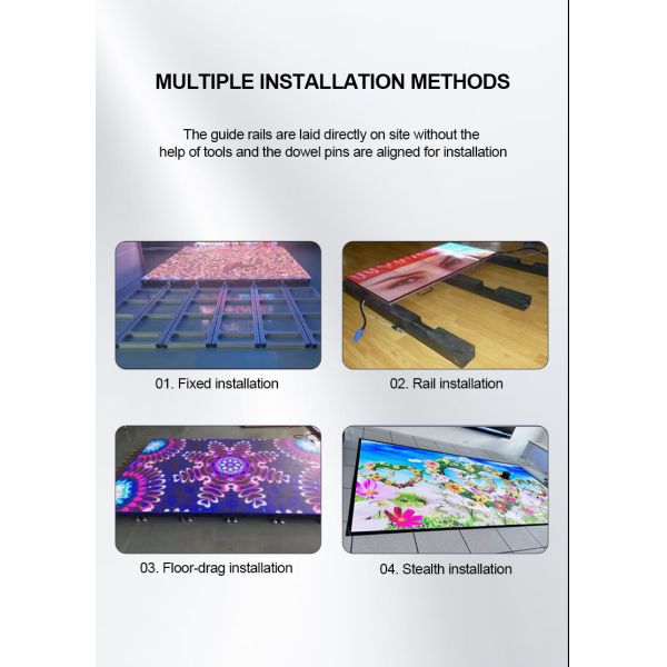Radar Gravity Sensor Smart Display P3.91 P2.97 Immersive Interactive LED Floor Tile Screen
