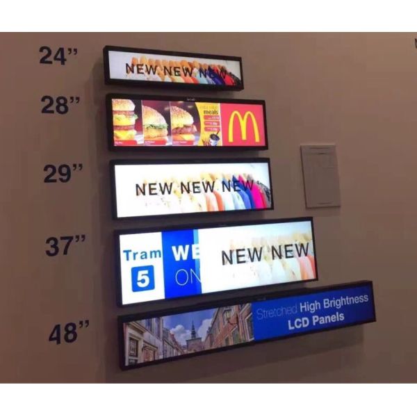 350 Nits HDMI 19" 1920x360p Stretched Bar LCD