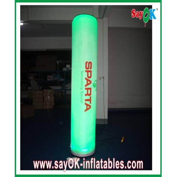 Green Wedding Party Led Inflatable Column Inflatable LED Light With Printing Logo Pillar