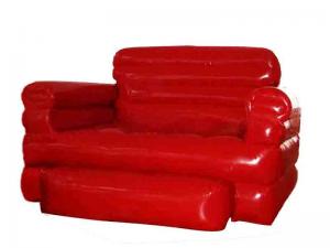 China Home Red Pvc Tarpaulin Folded Inflatables Furniture Couch Sofa For Living Room on sale