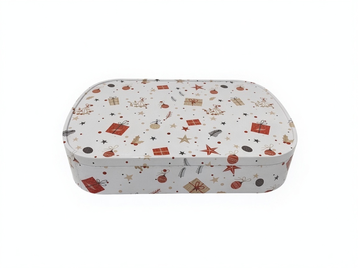 Dadi Customized Shape Irregular Rounded Rectangular Metal Storage Tin for Cookies Snacks Candies Gifts and Kitchen Organization