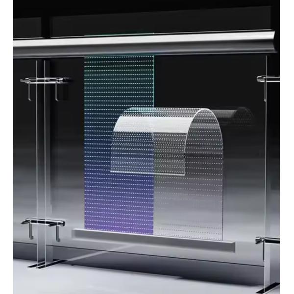 Indoor Ultra-Thin P10 Flexible Transparent LED Display with 90% Transparency and 3500 Nit Brightness Shopping Mall Advertising Display