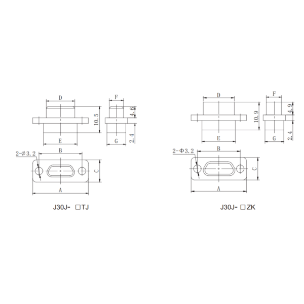 J30J-51ZKL-A3 51-Pin Aerospace Electrical Connector with External Cable Clamp for High Reliability Aviation Applications