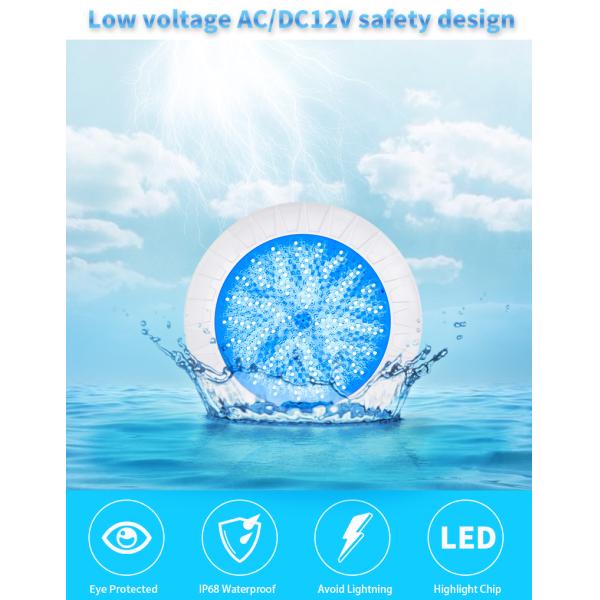 ISO9001 Waterproof Blue LED Swimming Pool Lights Anticorrosive Wall Mounted