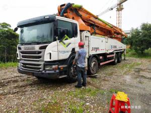 Wholesale 8×4 Used Concrete Pump Truck Scania Chassis Used Concrete Boom Pump from china suppliers