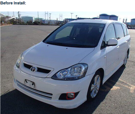 TOYOTA Ipsum car front led fog light replacement DRL driving daylight
