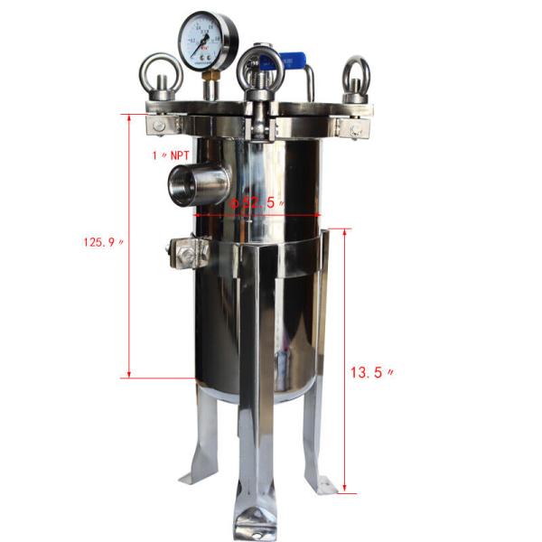 62KG Capacity 304 Stainless Steel Bag Filter Vessel for Residential Applications
