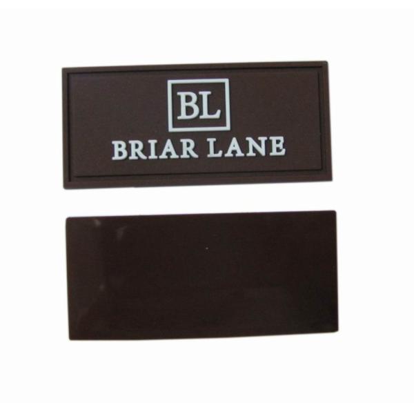 2D Embossed Logo Rubber Morale PVC Patch For Garment