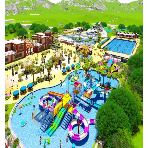 Adults High Speed Water Slide Aqua Park Equipment 400-700cbm/Hour Water Flow For Outdoor Use