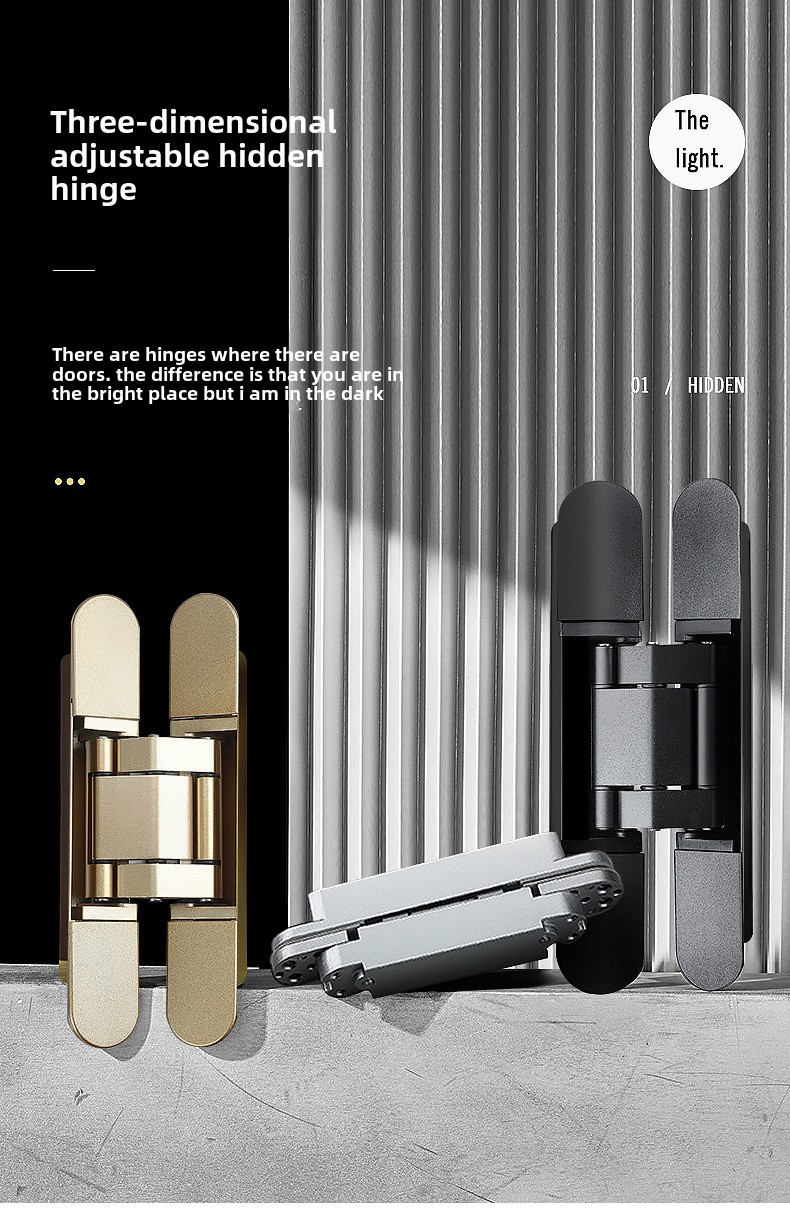 Modern 180 Degree Adjustable Three-Dimensional Hidden Door & Window Hinge Foldable for Internal/External Use