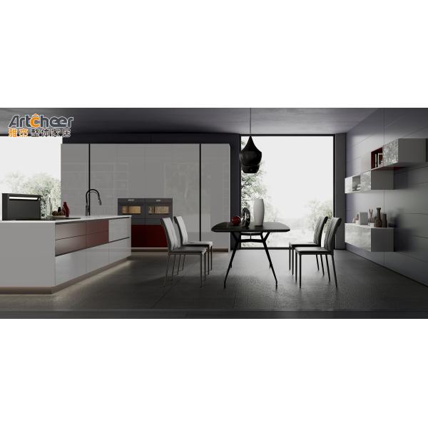 Space - Saving Design Modular Kitchen Cupboards With Soft Close Hinges And Accessories