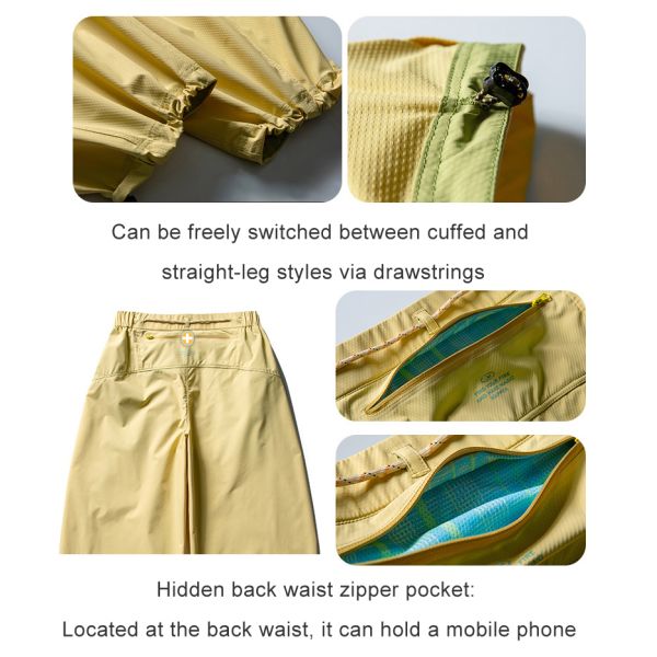 Custom Men's Outdoor Cargo Pants High Windproof Quick Dry Breathable Loose Fit Drawstring for Hiking Streetwear OEM ODM