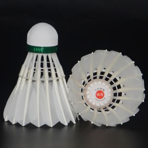 Stable Durable Nature Goose Feather Hybrid Badminton Shuttlecock With 2 Layer Pu