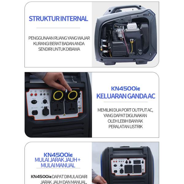 4 Stroke Silent Suitcase Generator 148F Crystal Electron Ignition