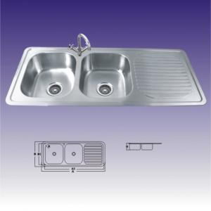 Wholesale American Standard Stainless Steel Kitchen Sinks Undermount , Double Bowl 380X320 from china suppliers