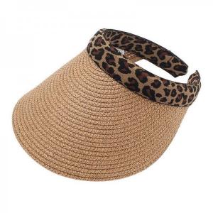 China Leopard Knitting Visor Hat on sale