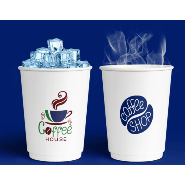 Double Layer Thickened Heat Resistant Coffee Cup Custom Logo Printing Premium Takeaway Packaging