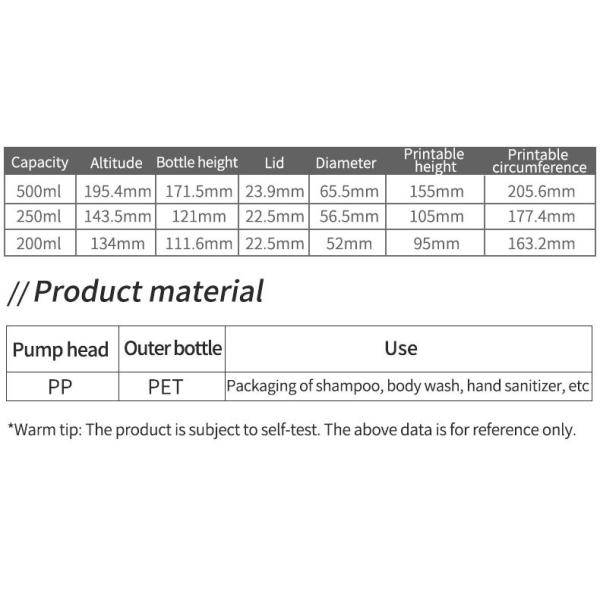 250ml PET Lotion Container Cylinder Flat Shoulder Cosmo Round Lotion Shampoo and Conditioner Plastic Bottles With Pump Cap