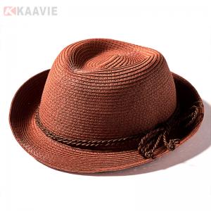 China 58cm Lightweight Unisex Raffia Straw Bucket Hat For Summer Outdoor on sale