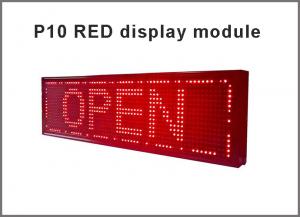 China P10 led display module led board 32*16 pixel led panel RED advertising board electronic led scoreboard moving sign on sale